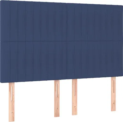 Produktbild von vidaXL Kopfteil Blau 144x5x118/128 cm Stoff