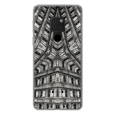 Produktbild von MuchoWow® Handyhülle Schutzhülle Hülle für Huawei P40 Lite Kunst - Schwarz - Weiß - Psychedelisch Silikon Softcase Handy Hülle - Handy