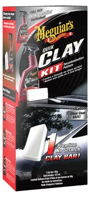 Produktbild von Meguiar's G1116EU Quik Clay Detailing System - Starter Kit Lackreinigungsset, 473ml + 80g