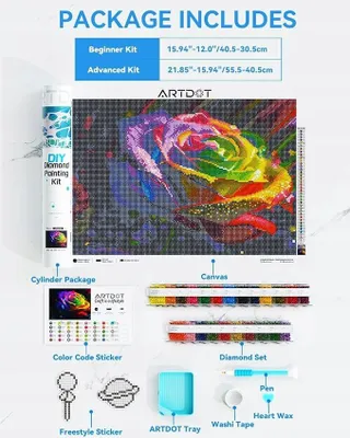 Zdjęcie produktu dla Haft Diamentowy 5D Róża 30x40 cm Zestaw Malowanie Diamentami