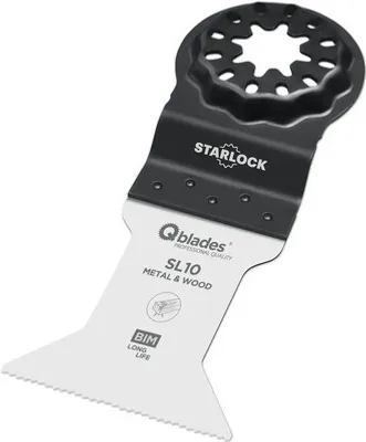 Produktbild von Q-Blades Multitool-Sägeblatt Bi-Metall 19tpi 44x55mm SL10 Starlock, 1 Stück