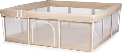 Productafbeelding van Chipolino Looprek Easy, 180 x 180 cm, met tas, 2 ringen, opvouwbaar, met opening, kleur: beige