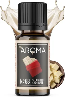 Produktbild von myAROMA flavour drops - Weiße Schokolade 10ml, zuckerfrei, kalorienfrei & vegan, kein künstlicher Farbstoff