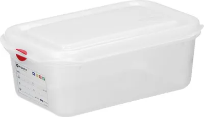 Immagine prodotto di Contenitore GN 1/4 in polipropilene, HENDI, GN 1/4, 4,3L, trasparente, 265x162x(H)150mm