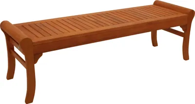 Produktbild von DEGAMO Gartenbank IPANEMA, Eukalyptus geölt, 3-Sitzer, B 150cm T 42cm H 45,5cm, robust und witterungsbeständig, Teak-ähnlich