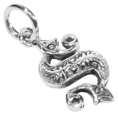 Produktbild von Keltisches Seepferd klein Schmuck Anhänger 925er Silber 19x8mm