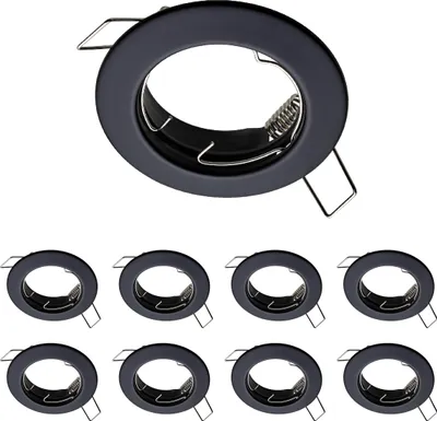 Produktbild von 9er Set Oktaplex Einbauspots 60mm Lochmaß Deckenstrahler Schwarz