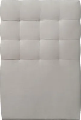 Imagen del producto de Cabecero tapizado, acolchado, con tejido de terciopelo gris claro, de 90 cm de altura