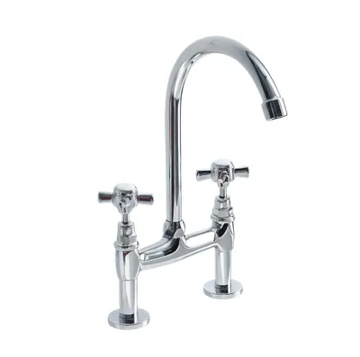 Immagine prodotto di miscelatore da cucina retrò HUDSON argento cromo