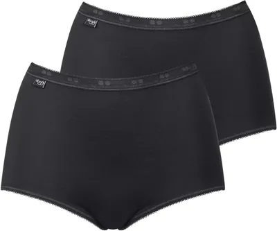 Zdjęcie produktu dla Sloggi Basic+ maxi majtki 2-pak czarne rozmiar 44