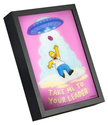 Produktbild von Die Simpsons Gerahmtes LED-Poster 20 x 28 cm