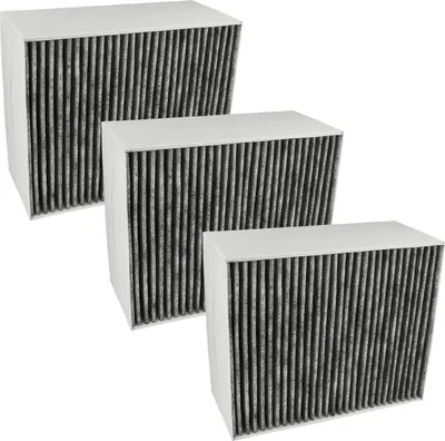 Produktbild von vhbw 3x Aktivkohlefilter Ersatz für Siemens 11017314, 11033934, 00678460, LZ56200, LZ56000, LAK 497 für Dunstabzugshaube - 22,7 x 18,9 x 10 cm