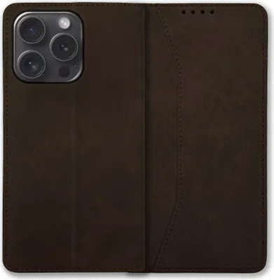 Produktbild von Bookstyle 'Premium' Schutzhülle Klapphülle Schutztasche Etui Cover für Apple iPhone 14 Pro - Coffee