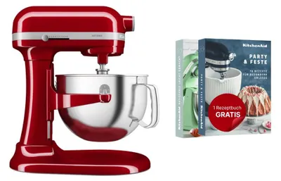 Produktbild von KitchenAid 5KSM70SHXEER, Standmixer, Rot, Schlagen, Kneten, Mixen, 1,1 m, 6,6 l, Leiter