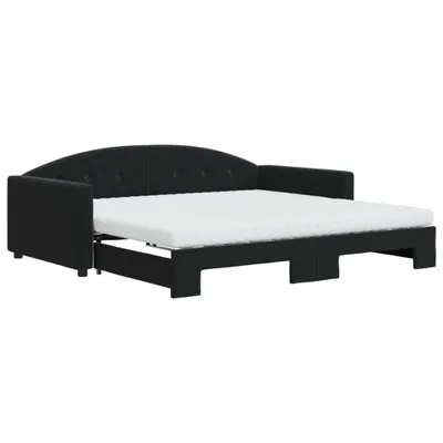 Immagine prodotto di vidaXL Divano letto estraibile con materasso Nero 100x200 cm Velluto