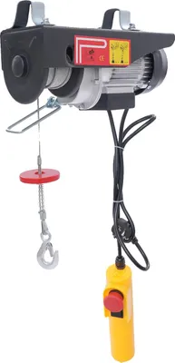 Produktbild von Elektrische Winde, 250 kg Tragfähigkeit, 18 m Stahlseil, schwarz