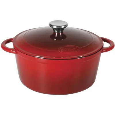 Obrázek produktu pro SITRAM Cocotte TRADIFONTE – 710842 – 2,5 l, bílá a červená kulatá smaltovaná litina – Vhodná pro všechny zdroje tepla včetně indukce