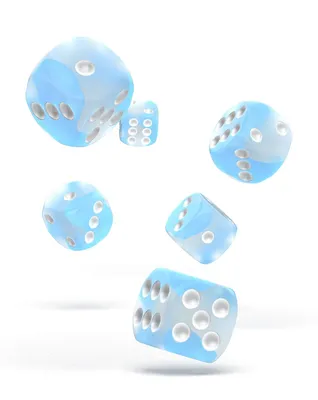 Produktbild von Oakie Doakie Dice W6 Würfel 16 mm Glow in the Dark - Arctic (12)
