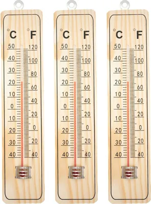 Produktbild von 4x Thermometer Innenthermometer Außenthermometer Garten Analog Innen Außen Holz