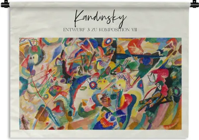 Produktbild von MuchoWow® Wandteppich Wandbehang Kunst - Wassily Kandinsky - Alte Meister 150x112 cm Tapisserie Dekoration Wandtuch - Wanddecke - Wandteppiche