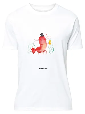 Produktbild von Mr. & Mrs. Panda Größe XL T-Shirt Hummer Weizen - Weiß - Geschenk, mit Spruch, Wirtschaft, Tshirt, Kochen, Bier, Gasthaus, Kneipe, Garnelen, Shirt, Meer