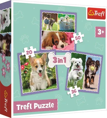 Zdjęcie produktu dla Trefl TREFL Puzzle 3 in 1 set Puppies
