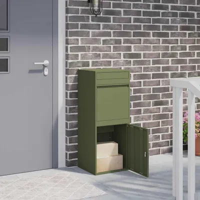 Produktbild von Möbel Paketdrop-Box Olivgrün 41 x 38 x 103 cm Stahl - Briefkästen 874936