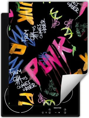 Produktbild von DarHaus Herdabdeckplatte Einteilig Küche Abdeckplatte für Glaskeramikfeld Abdeckung Induktionskochfeld Aufrollbare Matte 40x52 cm, schwarz - Punk