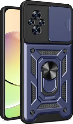 Produktbild von Hülle für Realme C67 4G Magnetische Ring Ständer Halter Dia Kameraschutz TPU Bumper Silikon Schutzhülle Blau