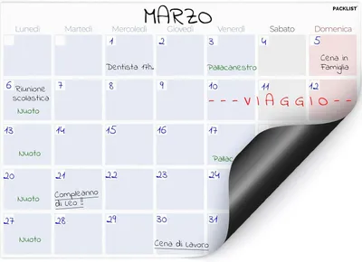 Imagen del producto de Planificadores mensuales magnéticos, formato A4, calendarios para la cocina