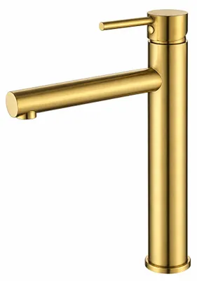 Produktbild von Silla Bella Hohe Waschtischarmatur Gold 27 cm, Einhebelmischer, S-2002G, Messing
