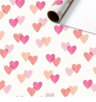Obrázok produktu pre Baliaci papier rolka s dvoma srdiečkami