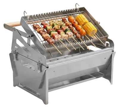 Immagine prodotto di Griglia per barbecue a carbone rotante a 360 gradi, ideale per l'uso all'aperto