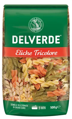 Zdjęcie produktu dla Delverde Eliche tricolore makaron kolorowy z pszenicy durum 500g