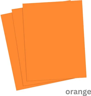 Zdjęcie produktu dla folia 6122/4/40 folia – karton kolorowy, format DIN A4, gramatura 220 g/m², 100 arkuszy, kolor pomarańczowy