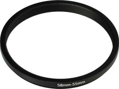 Produktbild von vhbw Step-Down-Ring Adapter 58 mm auf 55 mm für Kamera Objektiv - Filteradapter Metall