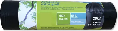Zdjęcie produktu dla Secolan 211005 Worek na odpady bardzo duży czarny 200 litrów