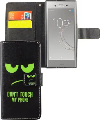 Produktbild von Handyhülle Tasche für Handy Sony Xperia XZ1 Dont Touch My Phone Grün