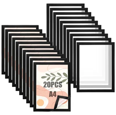 Immagine prodotto di Set di 20 cornici magnetiche per foto, formato A4, adesive