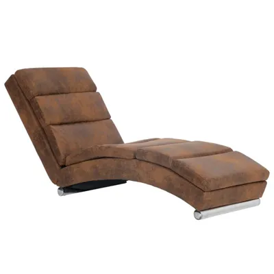 Produktbild von Chaiselongue Braun Wildleder-Optik