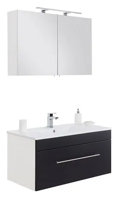 Produktbild von Posseik Badmöbel-Set VIVA (2-teilig), schwarz, 100 cm