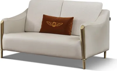 Produktbild von Zweisitzer Ledersofa Wohnzimmer Designer Couchen Polster Sofa Sofas 2 Sitzer