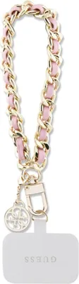 Zdjęcie produktu dla Pasek do ręki GUESS GUOUCHSAMC4P (Saffiano chain strap 4G Charm) różowy