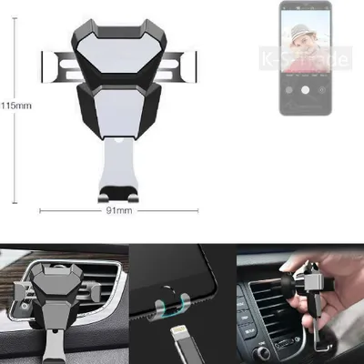 Produktbild von K-S-Trade Lüftungshalterung kompatibel mit Blackview A52 kompakte Handy-Halterung Lüftungsschlitz Lüftungsgitter Autohalterung KFZ Auto-Halterung