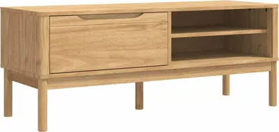 Zdjęcie produktu dla vidaXL Ławka do przedpokoju brąz woskowany 115 x 40 x 45 cm lite drewno sosnowe