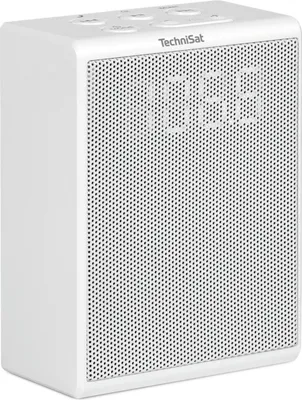 A white TechniSat radio is shown against a white background.