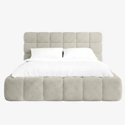 Produktbild von MNUUO Polsterbett CHOCCO mit Bettkasten Beige 140 x 200 cm Hebbarer Holz-Lattenrost