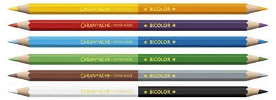 Image de CARAN D'ACHE 1285706 CARAN D'ACHE Crayons de couleur SWISSCOLOR BICOLOR Aquarelle