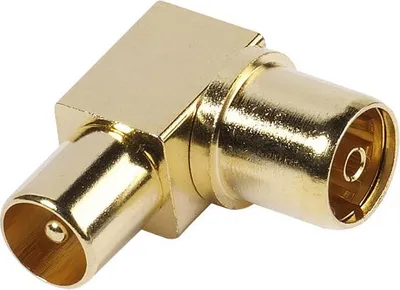 Produktbild von Koaxial - Winkeladapter, vergoldet (48077)