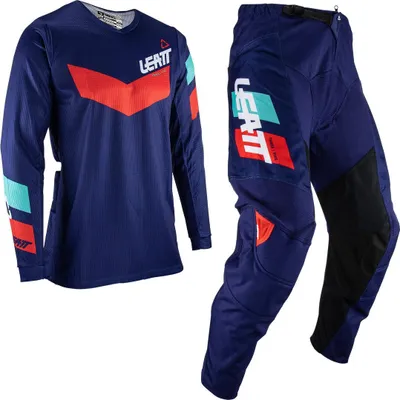 Zdjęcie produktu dla Zestaw Leatt 3.5 Ride 2023 Motocross Jersey and Hose Set, blau/rot, XS